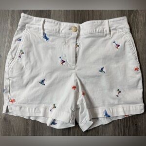 Tommy Bahama White Embroidered Cocktail & Hummingbird Women’s Shorts